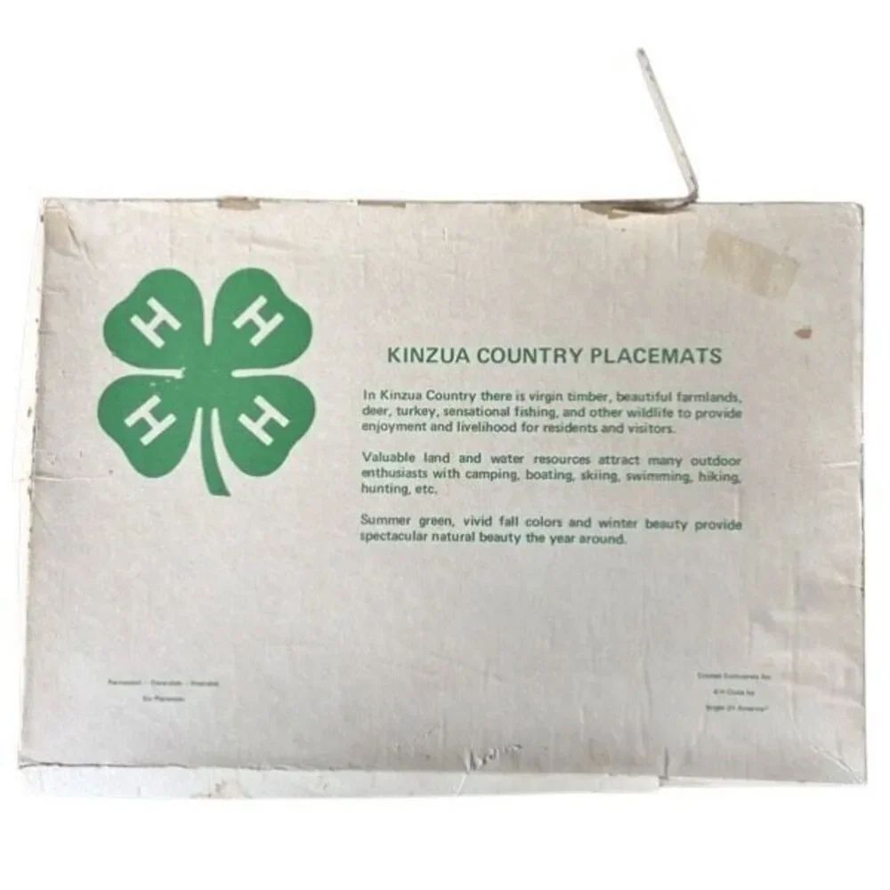 4-H Kinzua Country Placemats Kinzua State Park Pennsylvania Set Of 6